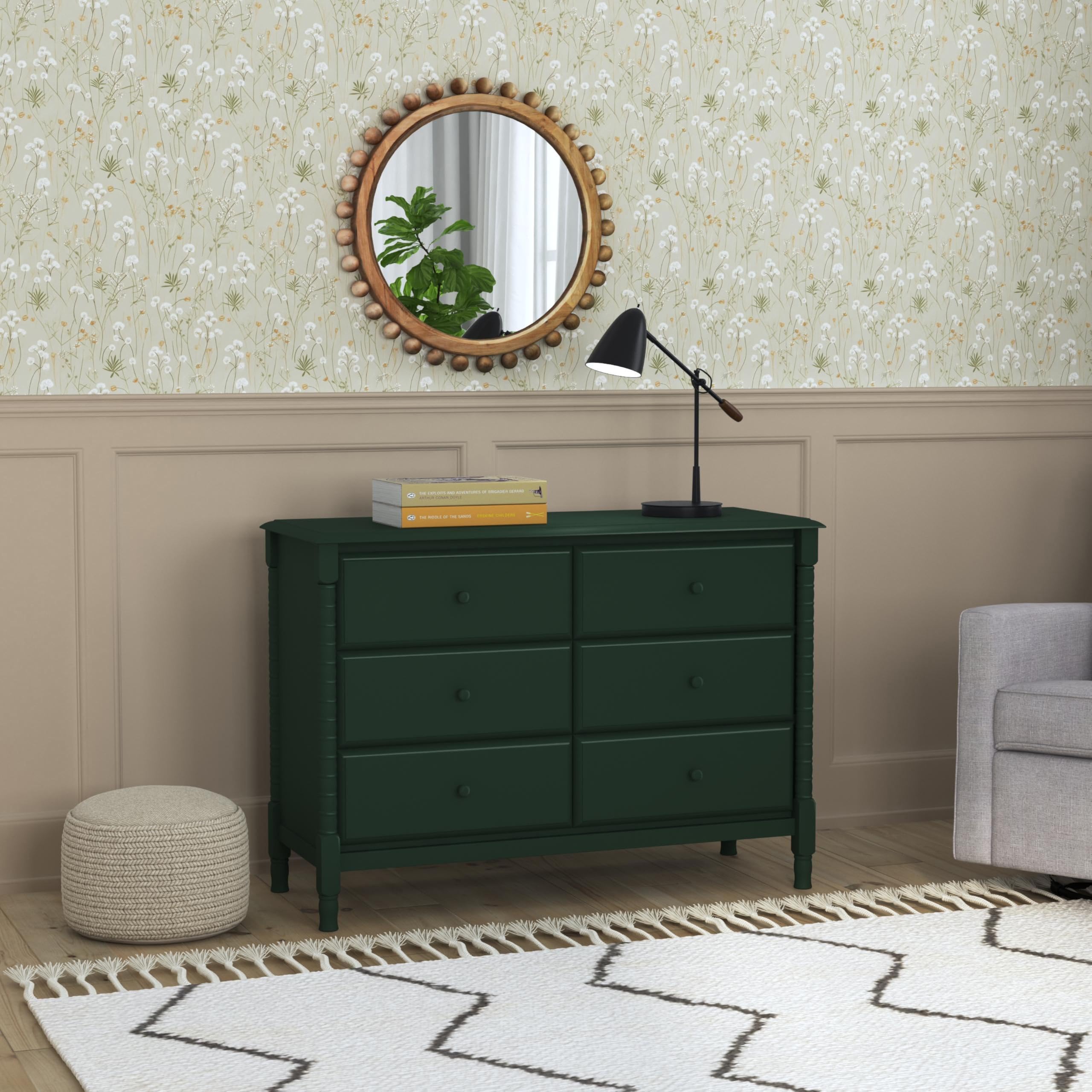 美品　ポスト　DEE ベスト　コットンヘンプ　XL セージグリーン Amazon.com: DaVinci Jenny Lind Spindle 6-Drawer Baby Dresser